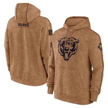Men's Nike Chicago Bears 2023 Salute to Service Club Pullover Hoodie - Brown