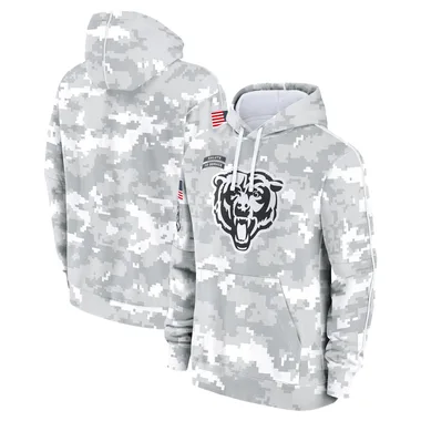 Men's Nike Chicago Bears 2024 Salute to Service Club Fleece Pullover Hoodie - Arctic Camo