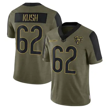 Men's Nike Chicago Bears Eric Kush 2021 Salute To Service Jersey - Olive Limited