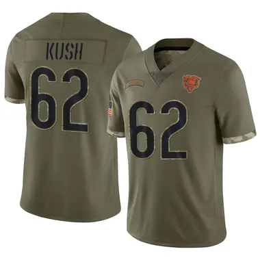 Men's Nike Chicago Bears Eric Kush 2022 Salute To Service Jersey - Olive Limited