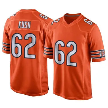 Men's Nike Chicago Bears Eric Kush Alternate Jersey - Orange Game