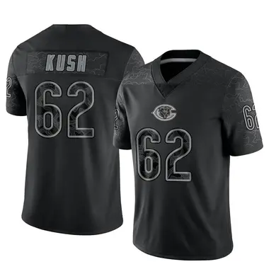 Men's Nike Chicago Bears Eric Kush Reflective Jersey - Black Limited