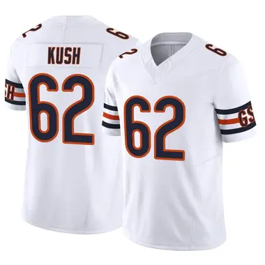 Men's Nike Chicago Bears Eric Kush Vapor F.U.S.E. Jersey - White Limited