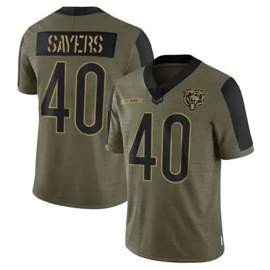 Men's Nike Chicago Bears Gale Sayers 2021 Salute To Service Jersey - Olive Limited