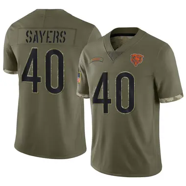 Men's Nike Chicago Bears Gale Sayers 2022 Salute To Service Jersey - Olive Limited