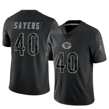 Men's Nike Chicago Bears Gale Sayers Reflective Jersey - Black Limited