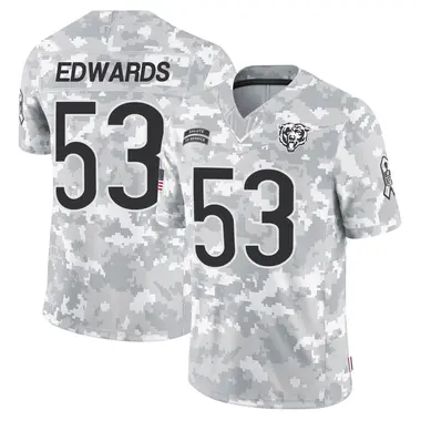 Men's Nike Chicago Bears T.J. Edwards 2024 Salute to Service Jersey - Arctic Camo Limited