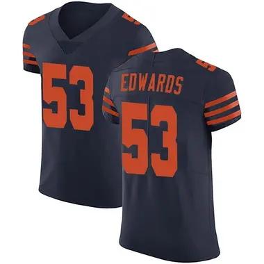 Men's Nike Chicago Bears T.J. Edwards Alternate Vapor Untouchable Jersey - Navy Blue Elite