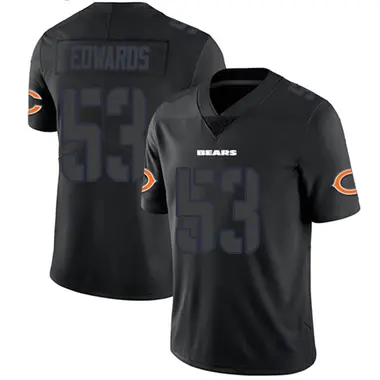 Men's Nike Chicago Bears T.J. Edwards Jersey - Black Impact Limited