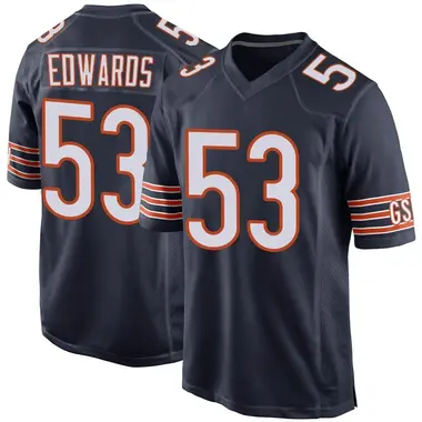 Men's Nike Chicago Bears T.J. Edwards Team Color Jersey - Navy Game