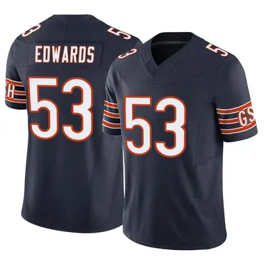 Men's Nike Chicago Bears T.J. Edwards Vapor F.U.S.E. Jersey - Navy Limited