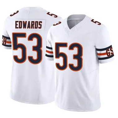 Men's Nike Chicago Bears T.J. Edwards Vapor F.U.S.E. Jersey - White Limited