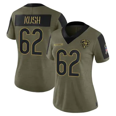 Women's Nike Chicago Bears Eric Kush 2021 Salute To Service Jersey - Olive Limited