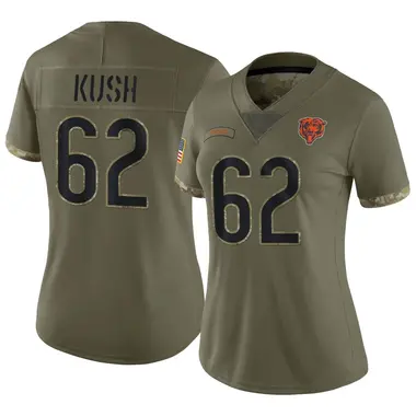 Women's Nike Chicago Bears Eric Kush 2022 Salute To Service Jersey - Olive Limited