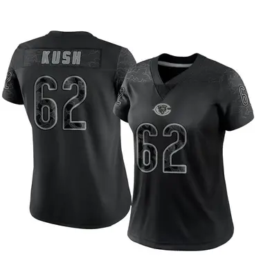 Women's Nike Chicago Bears Eric Kush Reflective Jersey - Black Limited