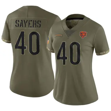 Women's Nike Chicago Bears Gale Sayers 2022 Salute To Service Jersey - Olive Limited