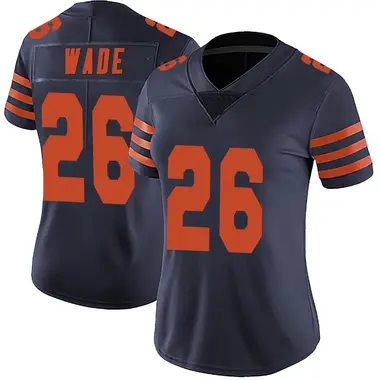 Women's Nike Chicago Bears Shaun Wade Alternate Vapor Untouchable Jersey - Navy Blue Limited