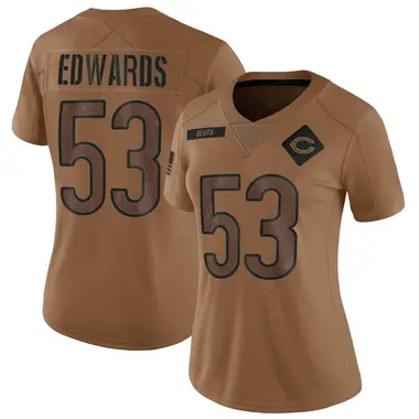 Women's Nike Chicago Bears T.J. Edwards 2023 Salute To Service Jersey - Brown Limited