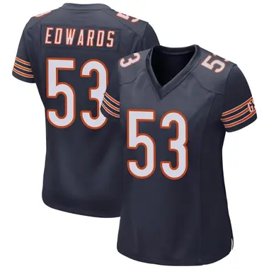 Women's Nike Chicago Bears T.J. Edwards Team Color Jersey - Navy Game