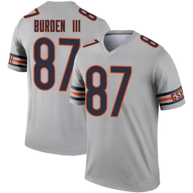 Youth Nike Chicago Bears Luther Burden III Inverted Silver Jersey - Legend