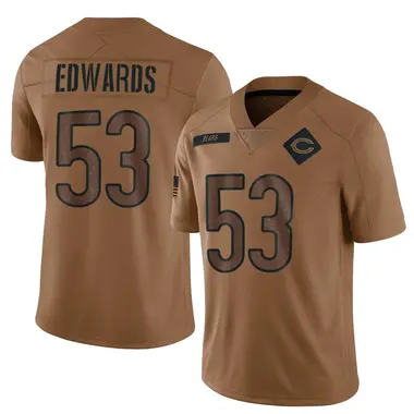 Youth Nike Chicago Bears T.J. Edwards 2023 Salute To Service Jersey - Brown Limited
